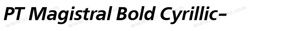 PT Magistral Bold Cyrillic字体转换